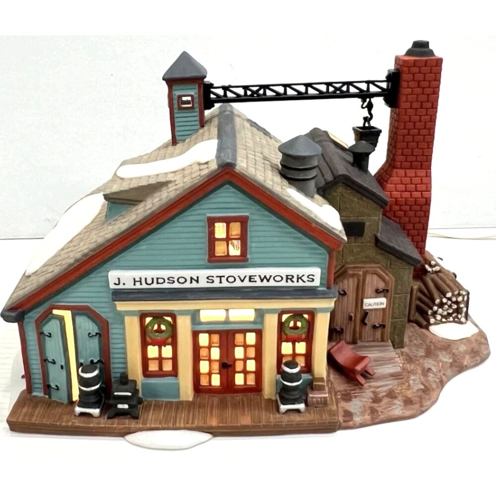 DEPT 56 #5657-4 J. Hudson Stoveworks NIB New England Village Retired 1996